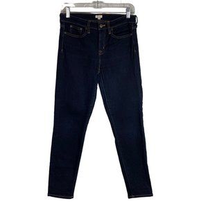 J Crew Jeans Womens 27/28 Stretch Dark Indigo Blue Wash Denim Skinny Casual